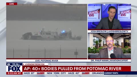 BREAKING: 40+ bodies pulled from Potomac River after mid-air collision