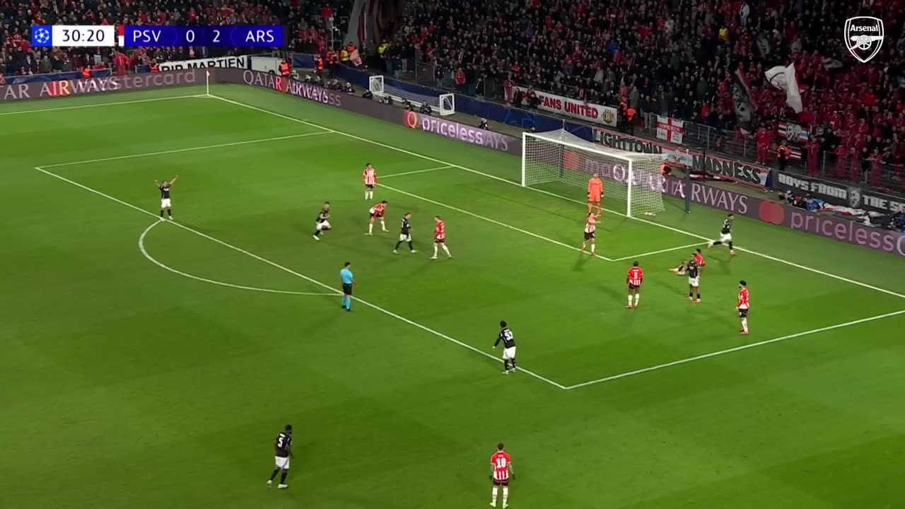 UCL HIGHLIGHTS | PSV vs Arsenal (1-7) | Timber, Nwaneri, Merino, Odegaard, Trossard, Calafiori 🙌