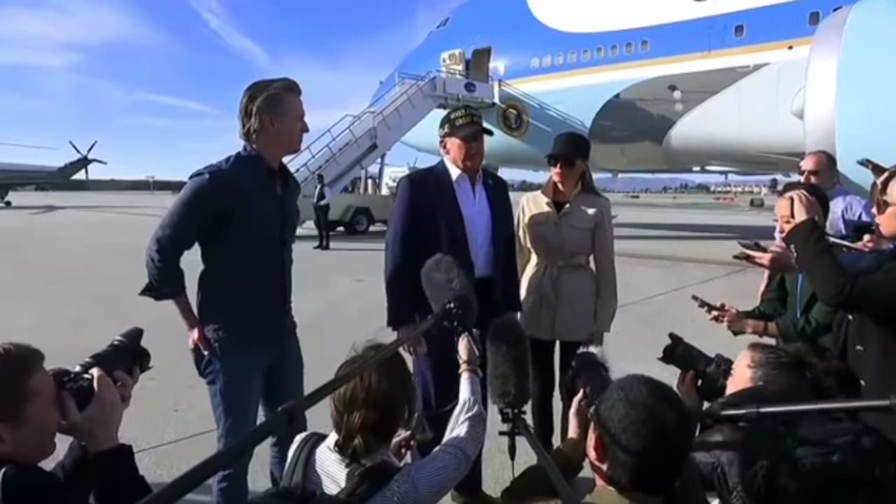 DAY 4 OF FIRST 100 DAYS - Trump Goes To Los Angeles To Visit The Pacific Palisades Disaster Zones