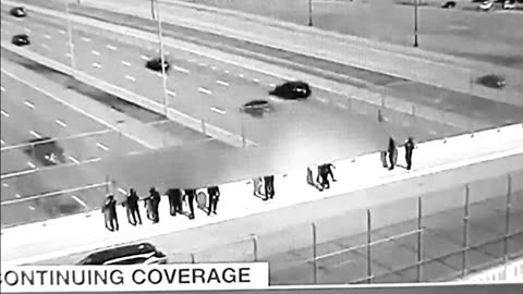 Neo-nazis demonstrates over freeway (ohio)