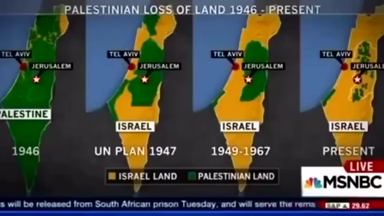 MSNBC accidentally told the truth about what the Israeli's were doing via ethnic cleansing