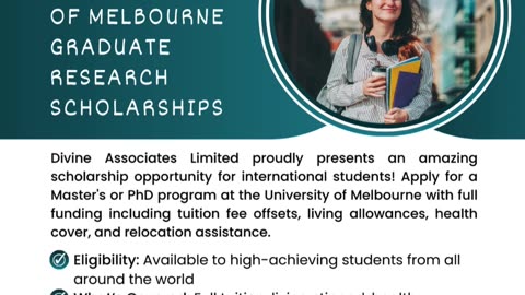 Fully Funded Melbourne Scholarships by Divine Associates Limited