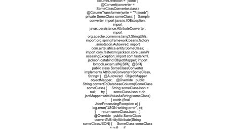 ERROR column is of type json but expression is of type character varying in Hibernate