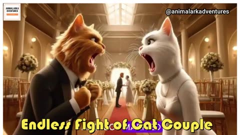 Endless Fight of Cat Couple 💔 - Cute Cat Cat story 😿 #cat #cute #aicats #catvideos2024