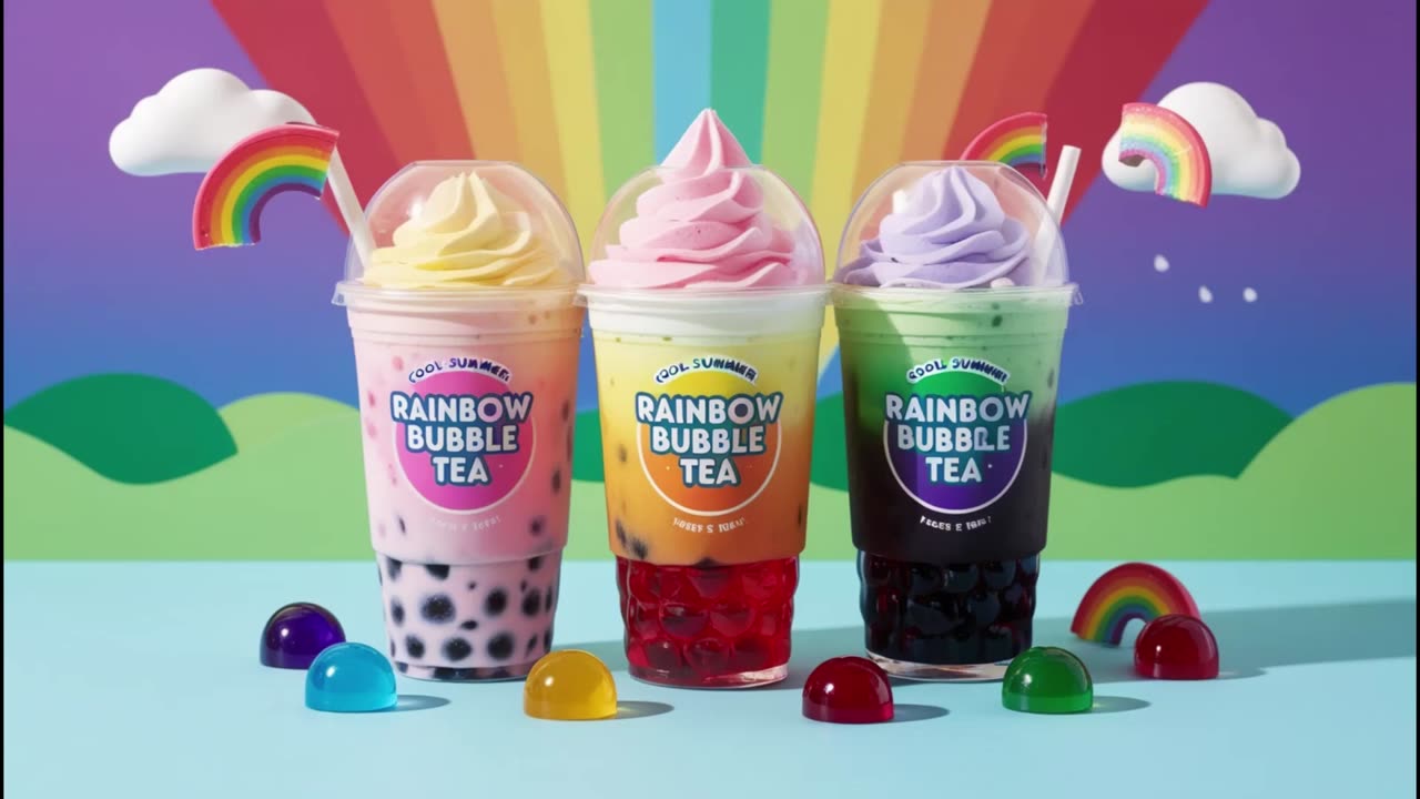 Rainbow Bubble Tea Song - New Kids Song