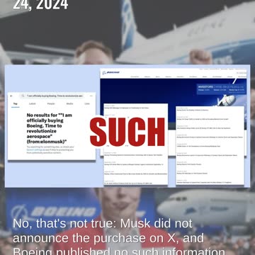 Fact Check: Elon Musk Did NOT Purchase Boeing As Of December 24, 2024