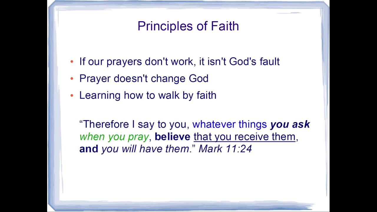 We cannot walk by faith if we don't understand the Principles of Faith