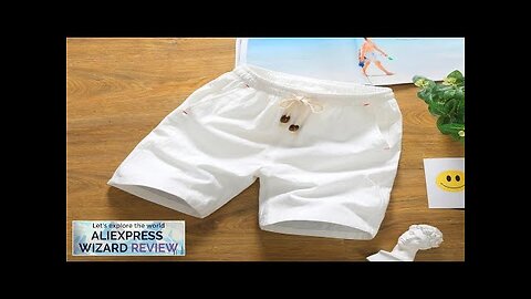 2024 Summer Hot Shorts Men Thin Breathable Solid Color White Loose Sports Review