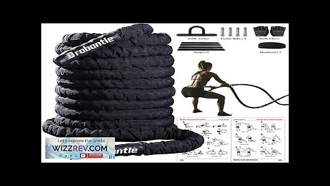 1.26/1.5/2 inch Battle Ropes for Exercise Workout 30FT Exercise Rope Battle Ropes Review