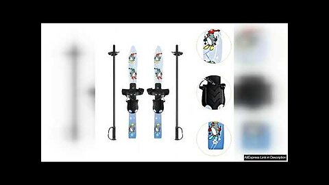 Snow Short Skis with Ski Poles Kids for Aged 3-8 Years Old Review