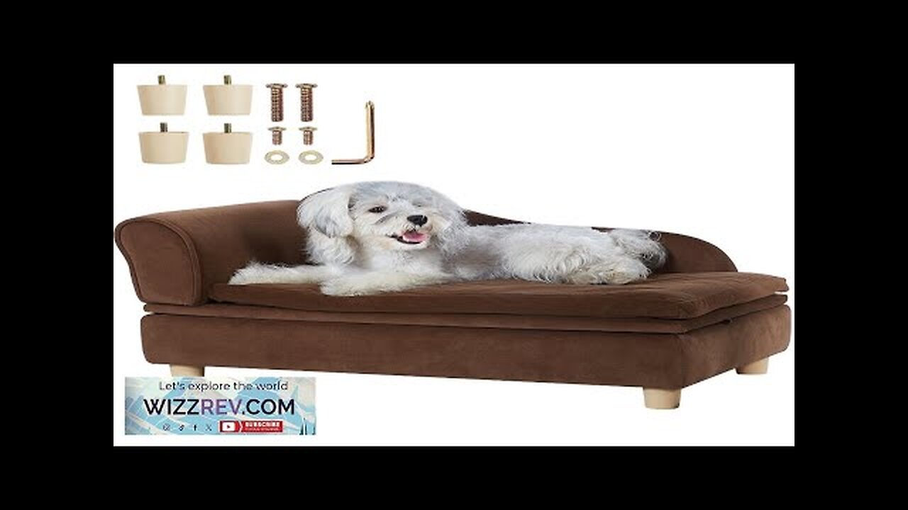 VEVOR Pet Sofa Dog Couch for Medium-Sized Dogs and Cats Soft Velvety Review