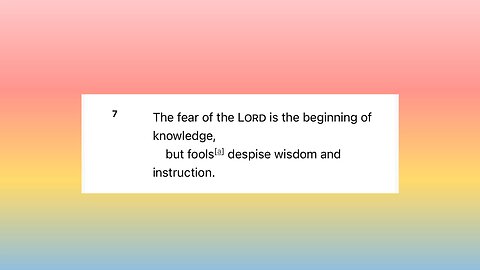 Proverbs 1:7