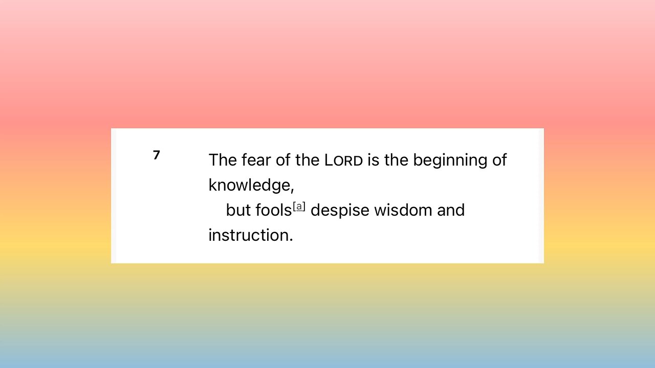 Proverbs 1:7