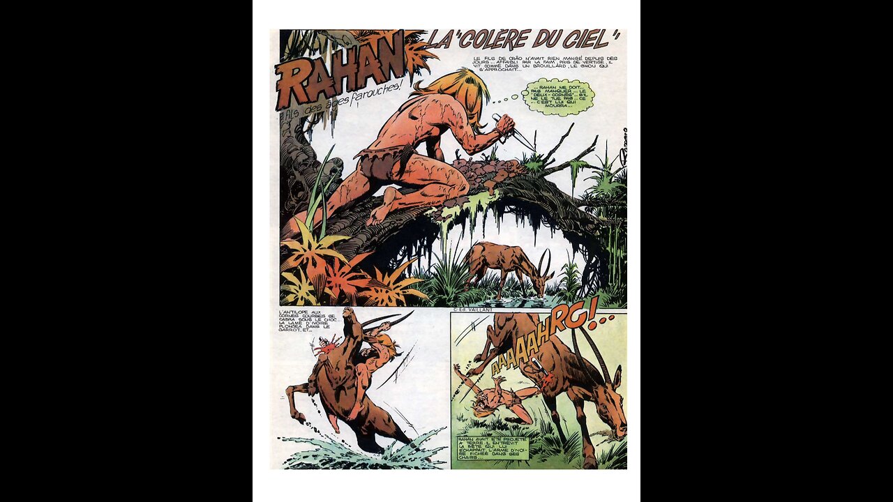 Rahan. Episode 141. By Roger Lecureux. The wrath of heaven. A Puke(TM) Comic.