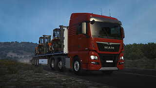 ETS2 MAN TGX Euro 6 520 | Mostar BA to Sarajevo BA | Rough Terrain Forklifts 12t