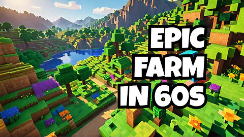 Create an EPIC Minecraft Farm in 60 Seconds FAST!