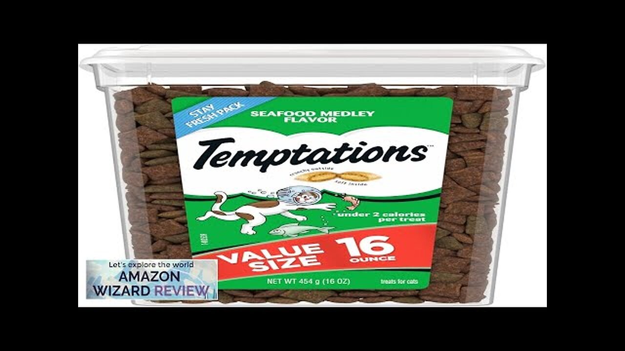 TEMPTATIONS Classic Crunchy and Soft Cat Treats Seafood Medley Flavor 16 oz. Review