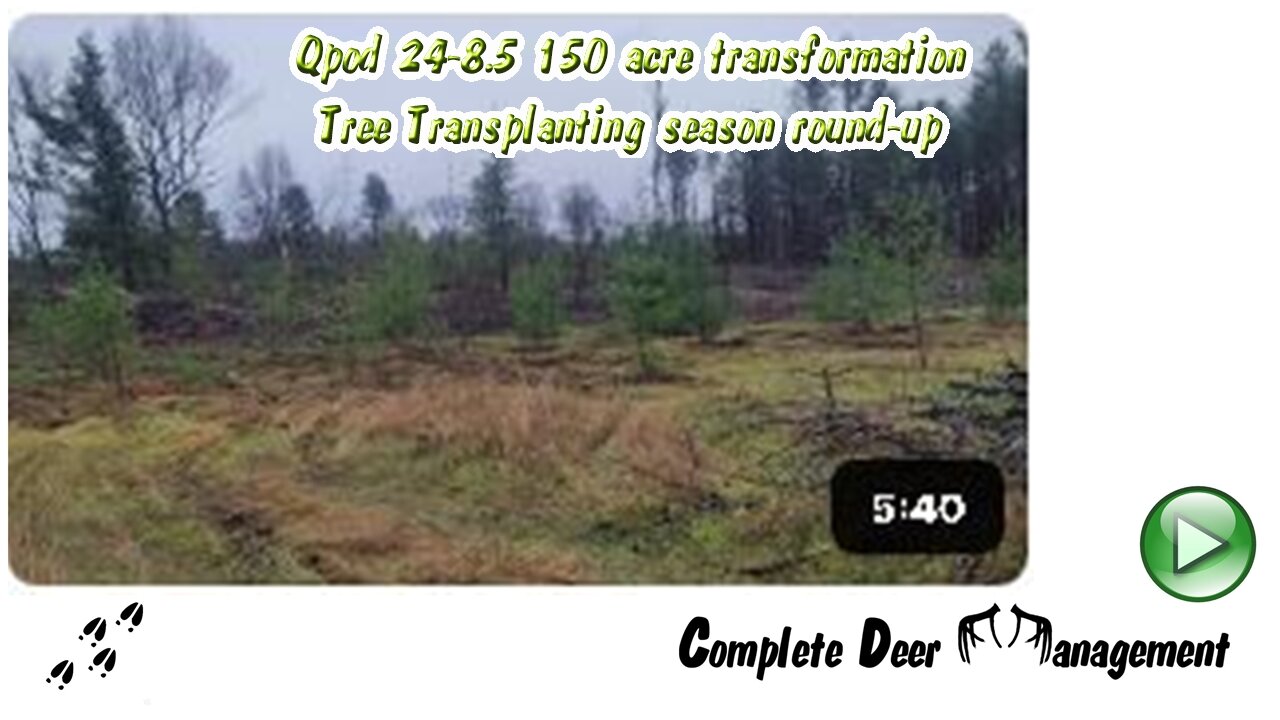 Qpod 24- 8.5 150 Acre Update Complete Deer Managment #deerwizard Kasey Thren