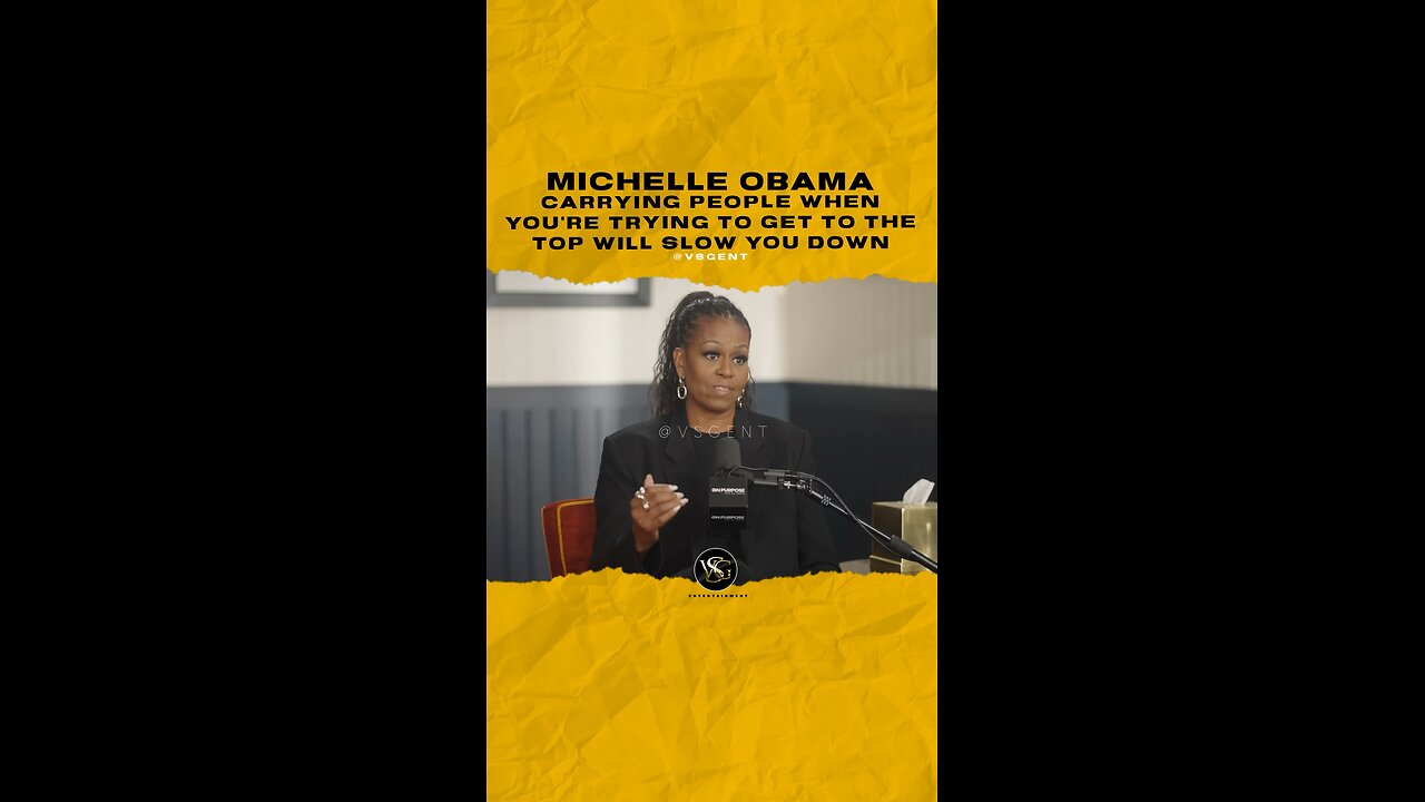 @michelleobama Carrying people when you’re trying to get to the top will slow you down