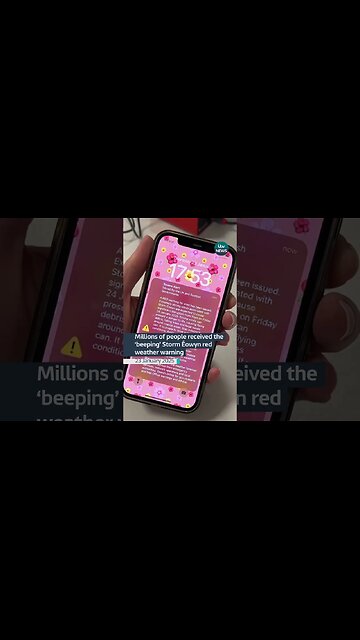 Millions of people received the ‘beeping’ Storm Éowyn red weather warning #itvnews