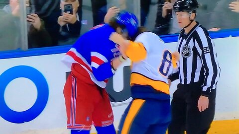 Rangers #73 Matt Rempe vs. Predators #8 Andreas Englund 🤜🏻🤛🏻👊🏻