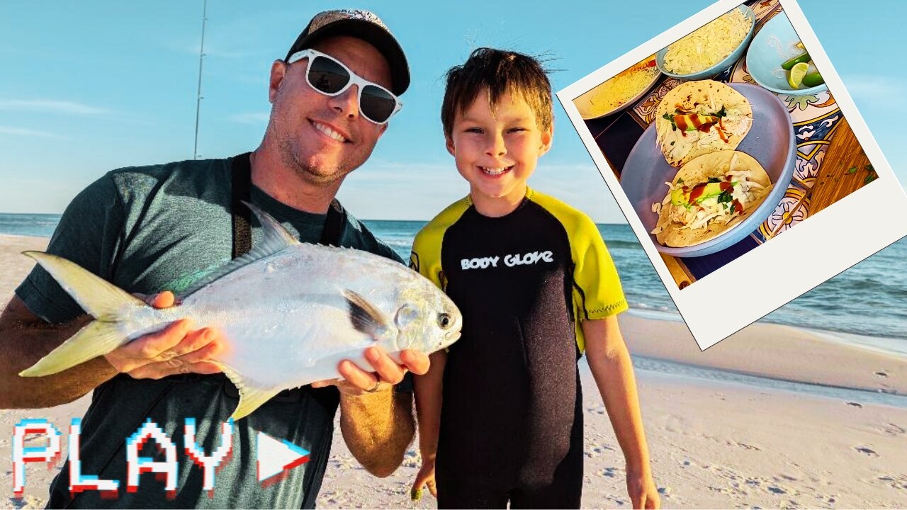 PERFECT Pompano Fish Tacos - Crystal Clear Beach Catch, Clean, & Cook