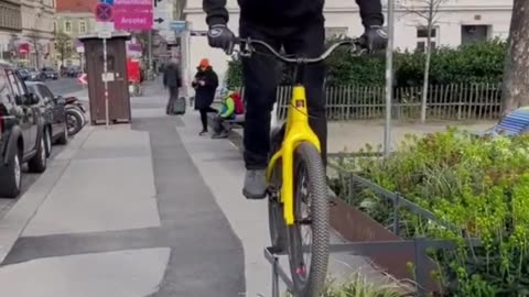 Man Riding a Bicycle on a Steel Tube Surface😎😘#Shorts video #circus