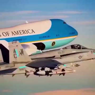 Trump was escorted on his way to Washington in Air Force One today 19.01.25