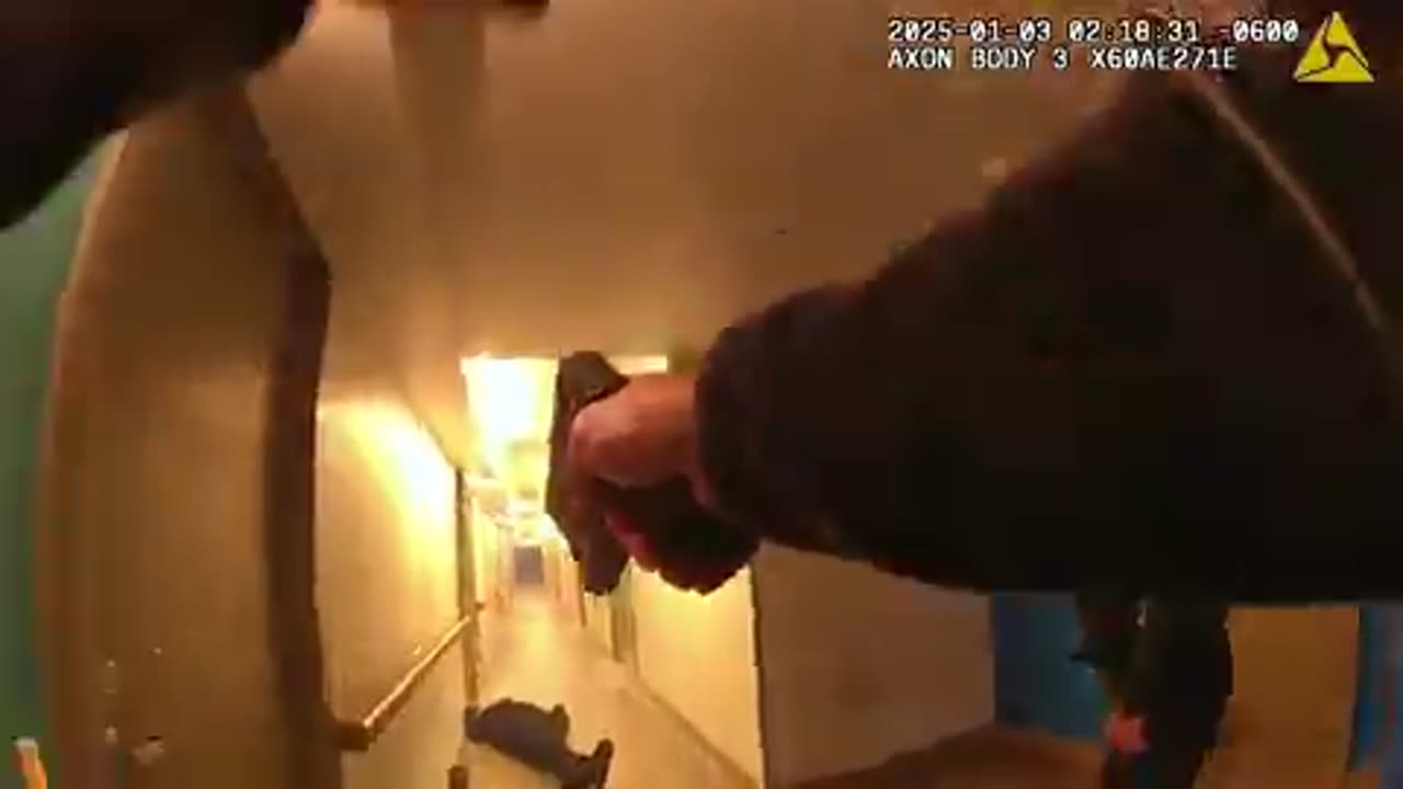 Police body camera captures officers shooting a man who approached them with a knife