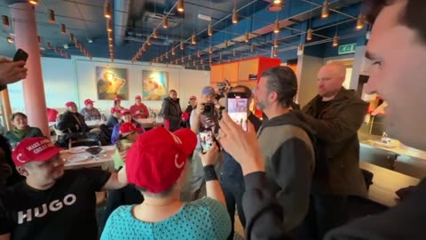 Locals in MAGA Hats Give a Warm Welcome as Trump Force One Lands in Greenland