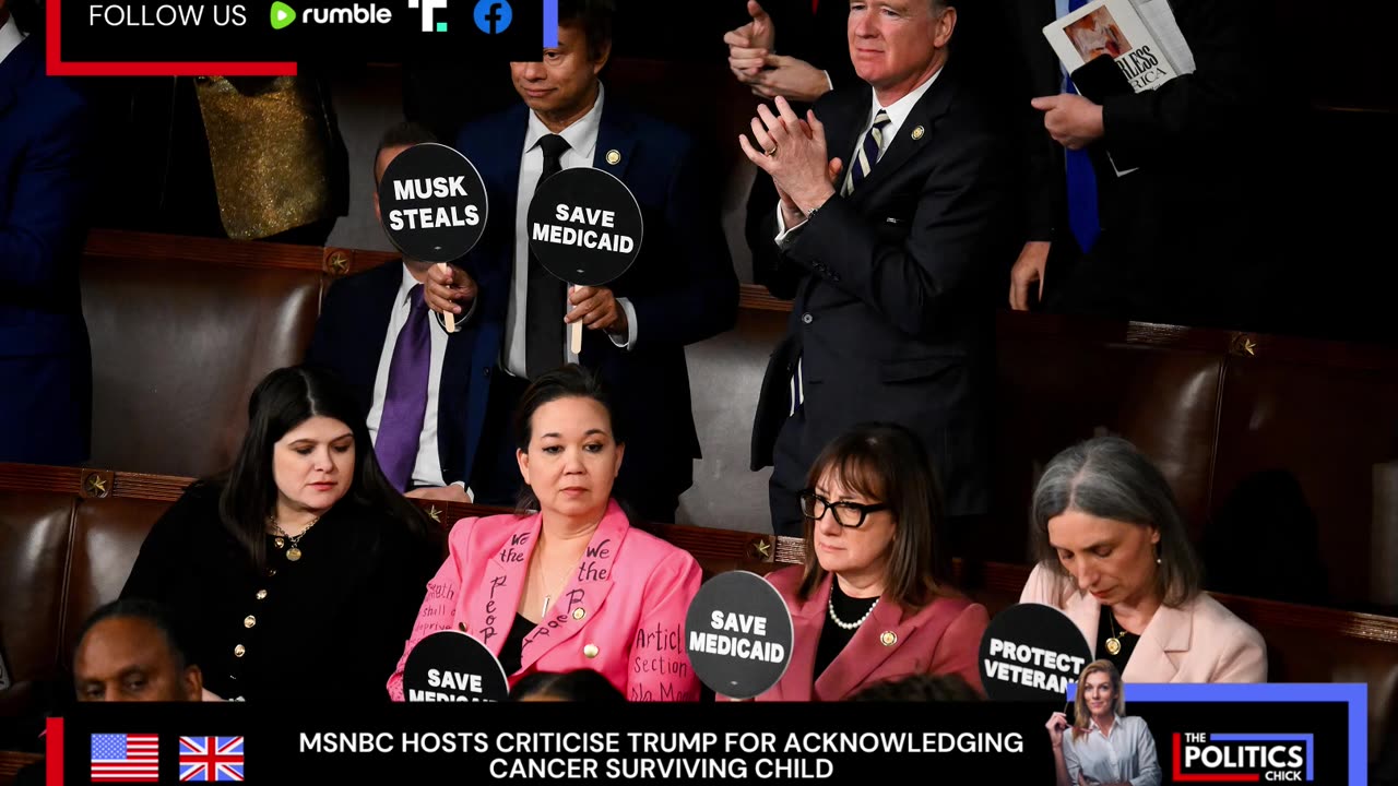 MSNBC hosts call Trump disgusting for acknowledging young cancer survivor.