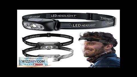 Powerful Headlamp LED Sensor Strong Light Headlamp Mini USB Rechargeable Flashlight Head Review