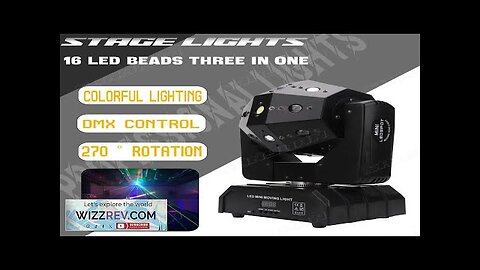 LED 16 light beads Professional stage light Bar Party audience Disco light Review