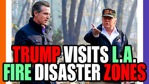 🚨BREAKlNG: TRUMP VISITS LOS ANGELES FIRE ZONES 🟠⚪🟣