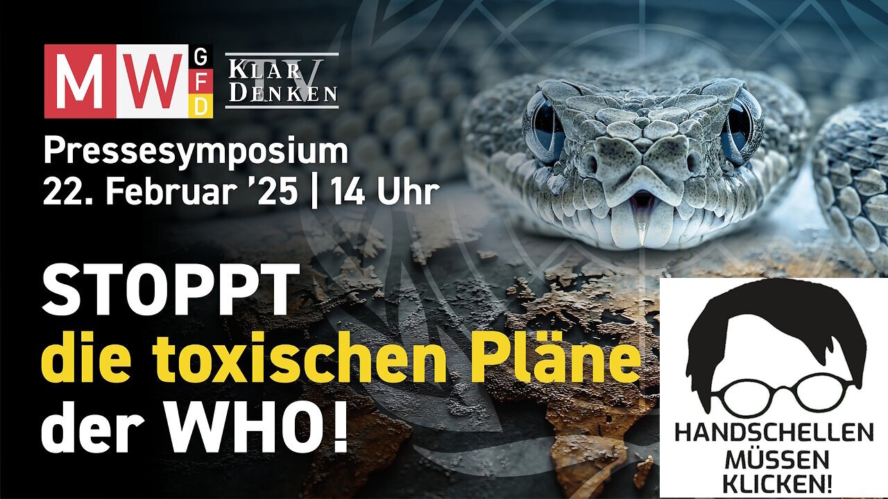 MWGFD Pressesymposium🔝👉Stoppt die toxischen Pläne der WHO!