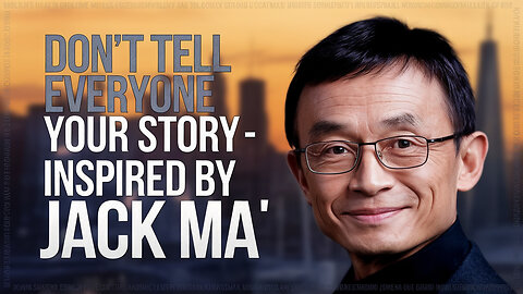 DON'T TELL EVERYONE YOUR STORY- Inspired by JACK MA