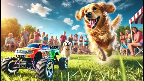 Unbelievable Dog Race vs RC Truck Showdown!