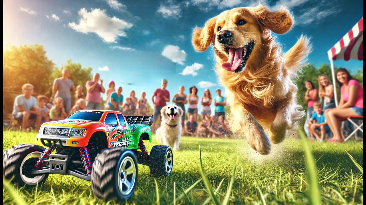 Unbelievable Dog Race vs RC Truck Showdown!