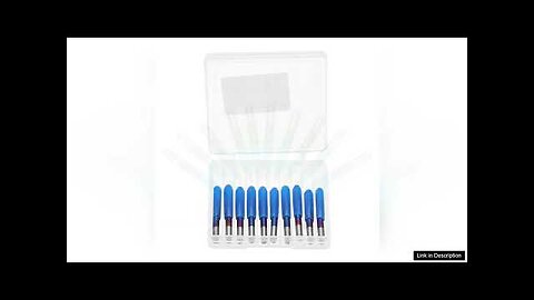 Drillpro 10pcs 0.1/0.2/0.3mm 25 Degree Engraving Bit Blue NANO Coated Carbide Flat Review