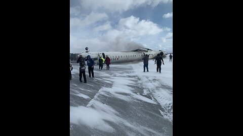 A Delta Airlines flight crashed at Pearson International Airport in Toronto, Canada