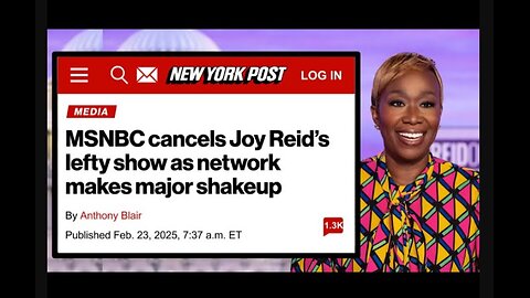 Joy Reid Show Canceled By MSNBC | During Black History Month.