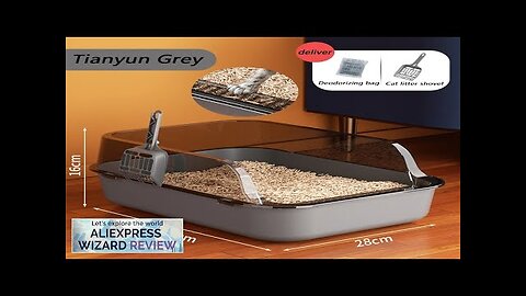 Cat Litter Box Thickening Kitty Sandbox Semi-enclosed High Side Splashproof Pet Bedpans Review