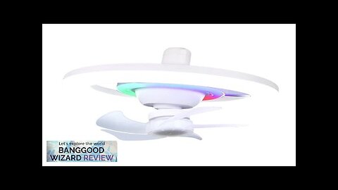 60W Ceiling Fan with AC85-265V E27 Smart Remote Control RGB Fan Lamp Review