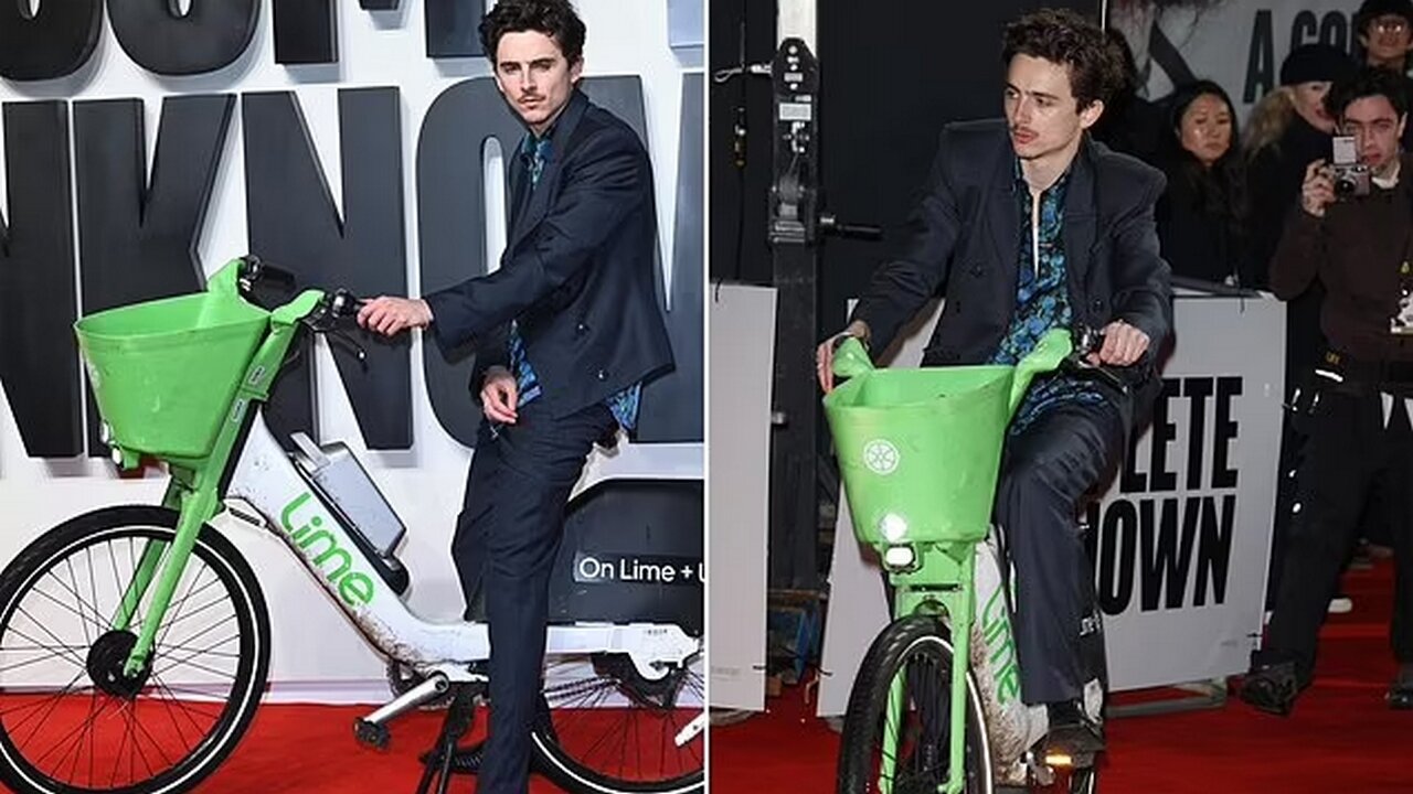 "Timothée Chalamet Wows on Lime Bike Premiere"