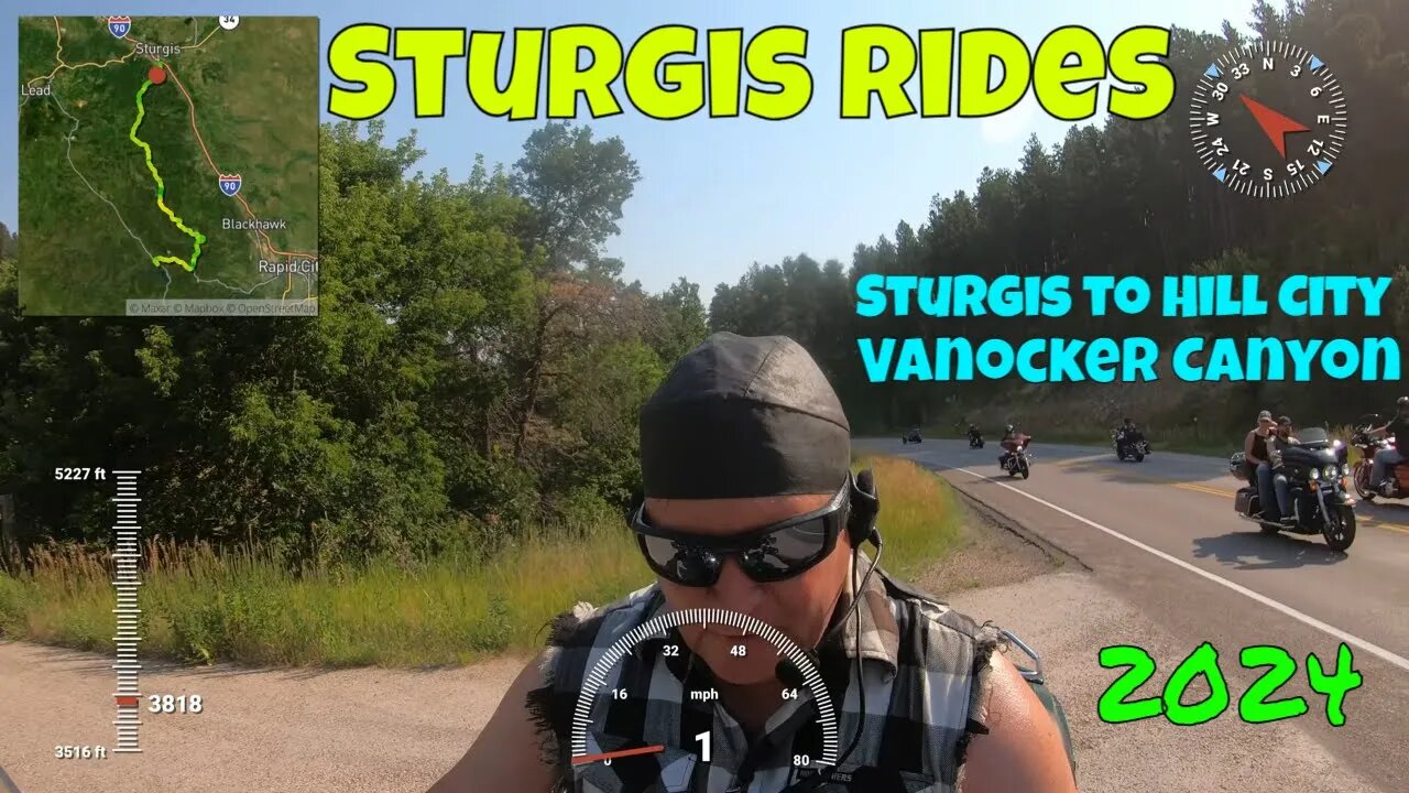 Sturgis Rides Sturgis to Hill City through Vanocker Canyon during Sturgis Motorcycle Rally