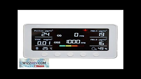 PT02 Pro 7In1 Smart Air Quality Monitor WIFI CO2 PM2.5 Pollen TVOC Review