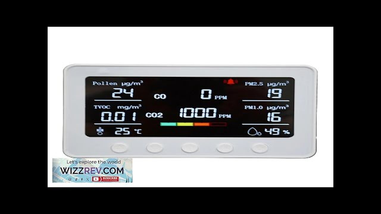 PT02 Pro 7In1 Smart Air Quality Monitor WIFI CO2 PM2.5 Pollen TVOC Review