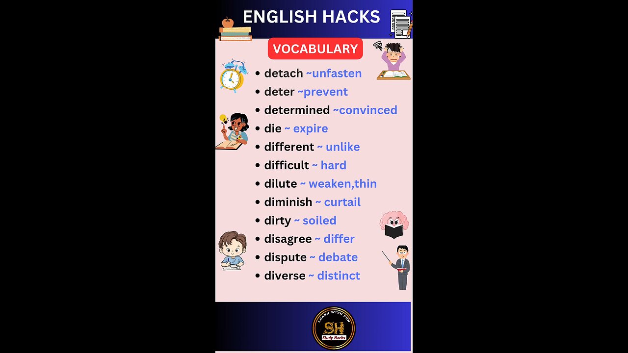 Daily use Important vocabulary words for exam 2025 78 #studyhacks123 #vocabulary #english #shorts