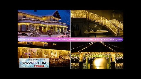 LED Curtain Icicle String lights Christmas Garland Faiy Light 3M-60M Xmas Garden Review