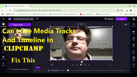 Can't See Media Tracks And Timeline In Clipchamp-Fix This